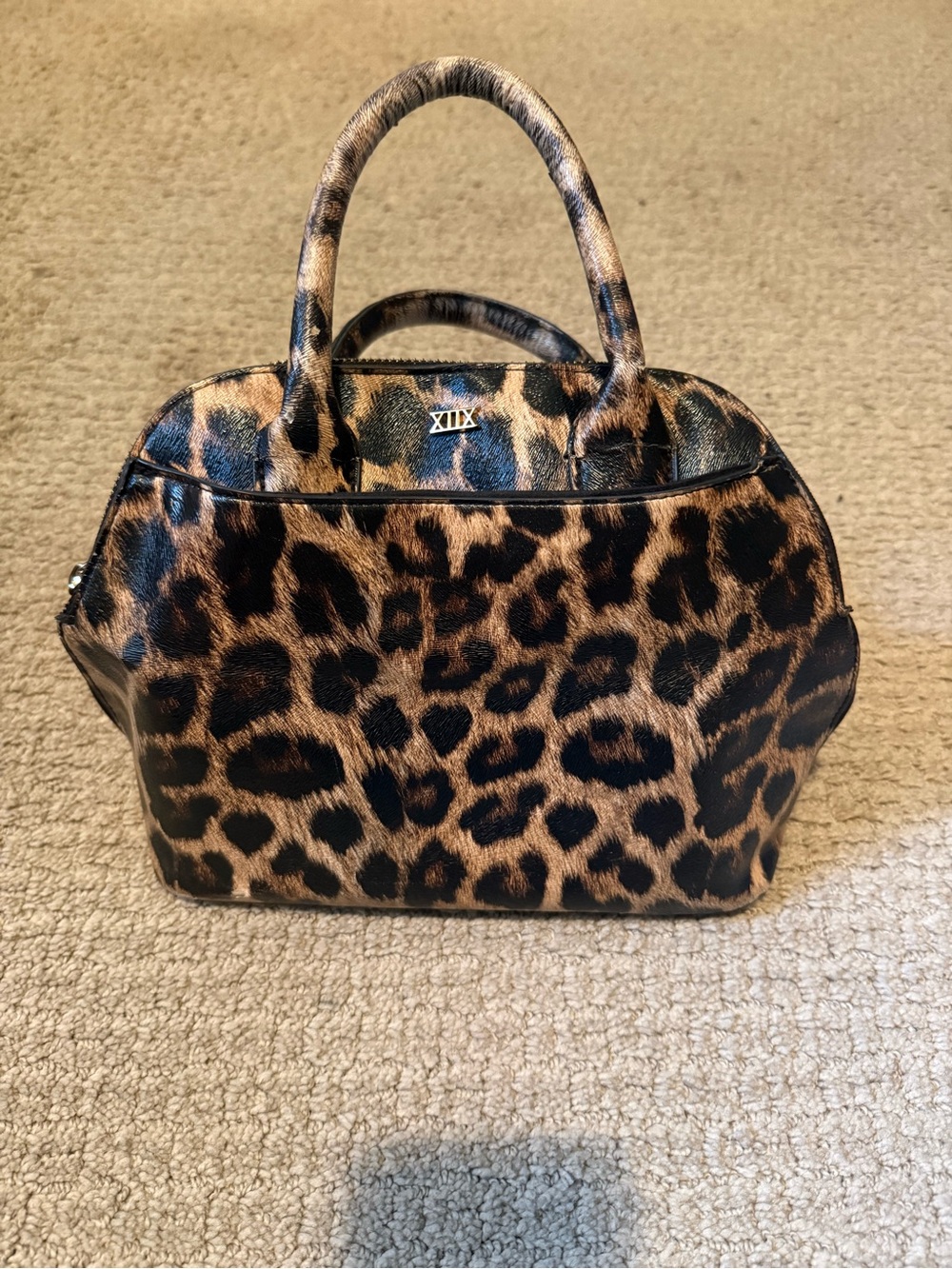Collection XIIX Leopard Print Satchel - Brown & Black